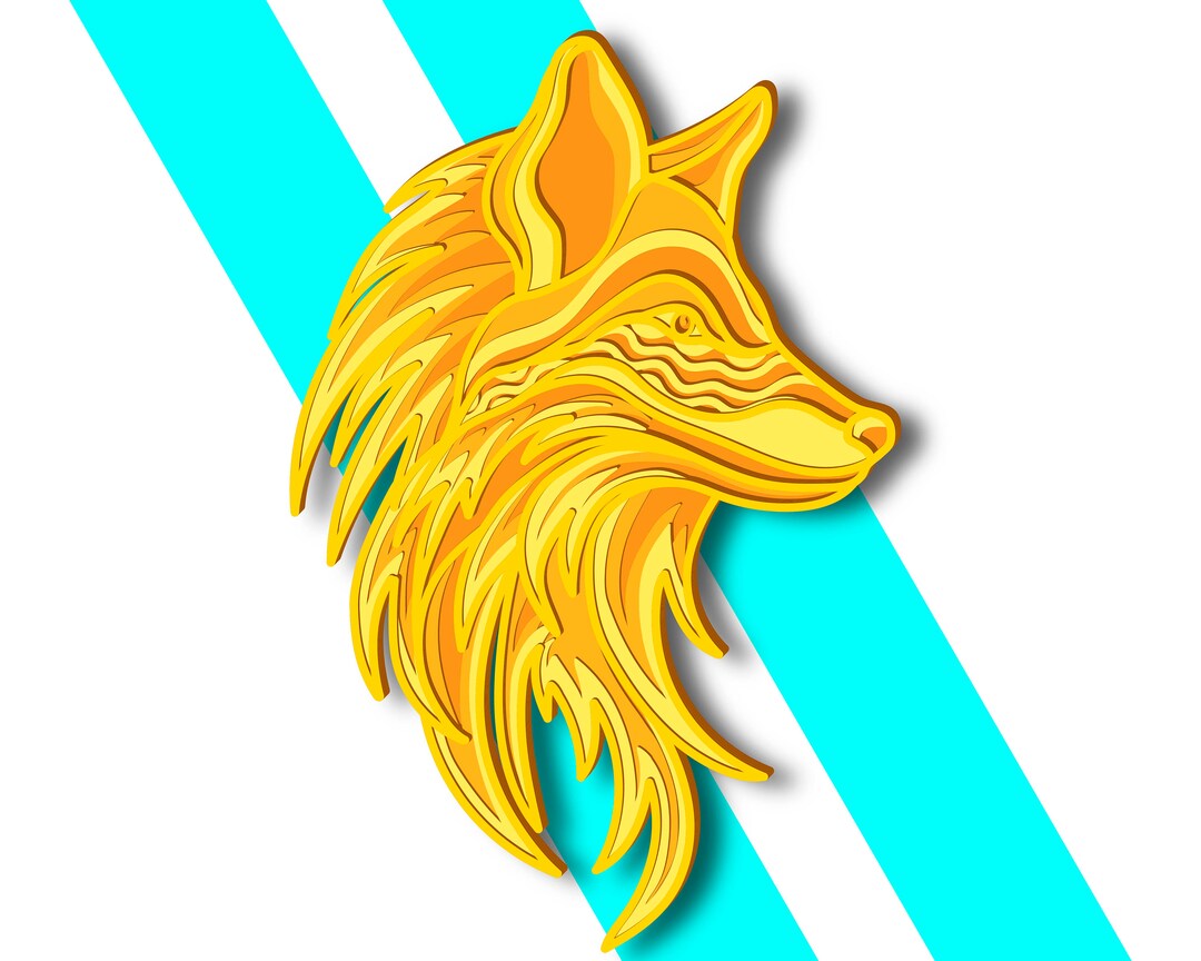 Fox Multilayer SVG/ Fox CNC/ Multilayer Svg/ Cutting File Svg/ Paper ...