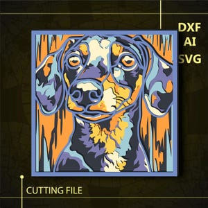 Dachshund Multilayer SVG/ Dachshund CNC file/ Cricut file / Cutting file svg/ Paper cut/ Laser cut file/ 3D layer