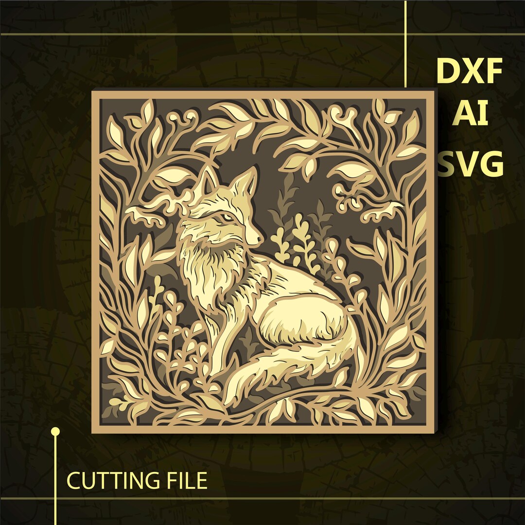 Fox Multilayer SVG. CNC. Cricut. Paper Cutting. Laser Cut File. 3D ...