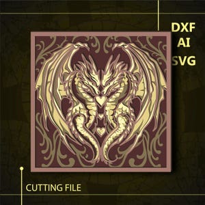 Dragon Multilayer SVG/ Dragon CNC file/ Cricut file/ Cutting file svg/ Paper cut/ Laser cut file/ 3D layer