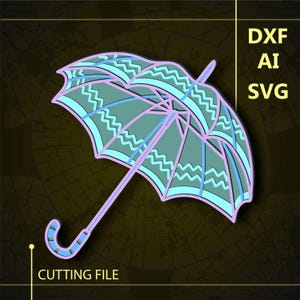 Umbrella Multilayer SVG/ Umbrella CNC file/ Cricut file / Cutting file svg/ Paper cut/ Laser cut file/ 3D layer