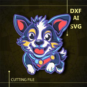 Dog Multilayer SVG/ Dog CNC file/ Cricut file / Cutting file svg/ Paper cut/ Laser cut file/ 3D layer