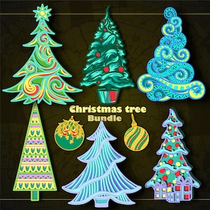 Bundle Christmas tree Multilayer SVG/ Christmas tree CNC file/ Cricut file/ Cutting file svg/ Paper cut/ Laser cut file/ 3D layer