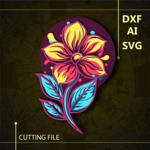 Flower Multilayer SVG/ Flower CNC file/ Cricut file / Cutting file svg/ Paper cut/ Laser cut file/ 3D layer