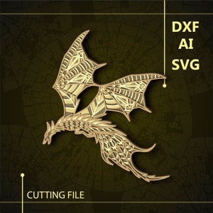 Dragon Multilayer SVG/ Dragon CNC file/ Cricut file / Cutting file svg/ Paper cut/ Laser cut file/ 3D layer