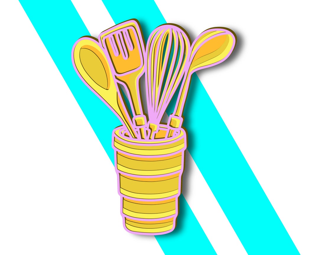Kitchen Utensils Mandala SVG/ Kitchen Utensils CNC/ Multilayer Etsy