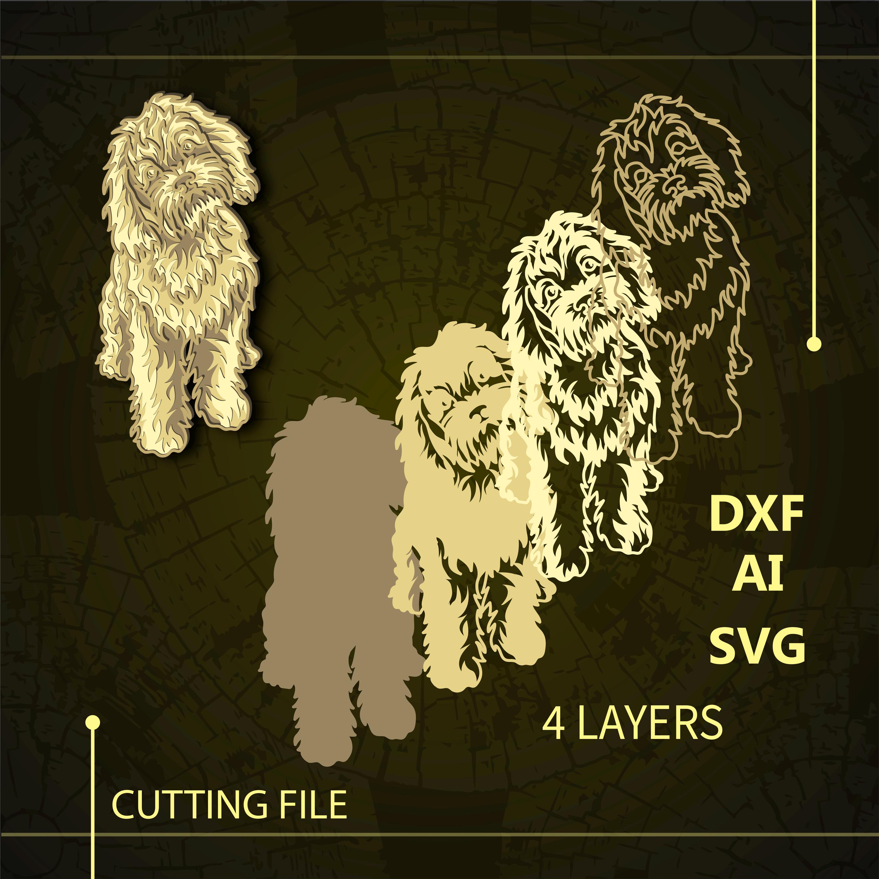 Cockapoo Dog Multilayer SVG. CNC. Cricut. Paper Cutting. Laser Cut File ...