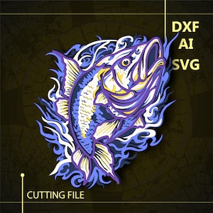 Fish Multilayer SVG/ Fish CNC file/ Cricut file / Cutting file svg/ Paper cut/ Laser cut file/ 3D layer