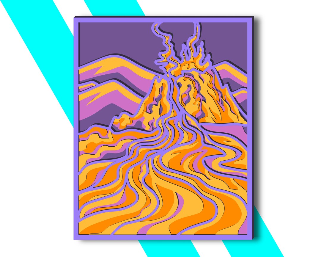 Volcano Mandala SVG/ Volcano CNC/ Multilayer Svg/ Cutting File - Etsy