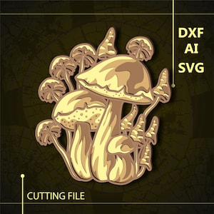 Mushroom Multilayer SVG/ Mushroom CNC file/ Cricut file / Cutting file svg/ Paper cut/ Laser cut file/      3D layer