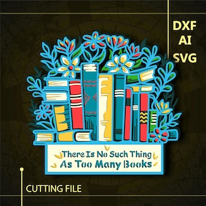 Blumen Bücher Multilayer SVG. CNC. Cricut. Scherenschnitt. Laser cut Datei. 3D Schicht. Glühschmiede.