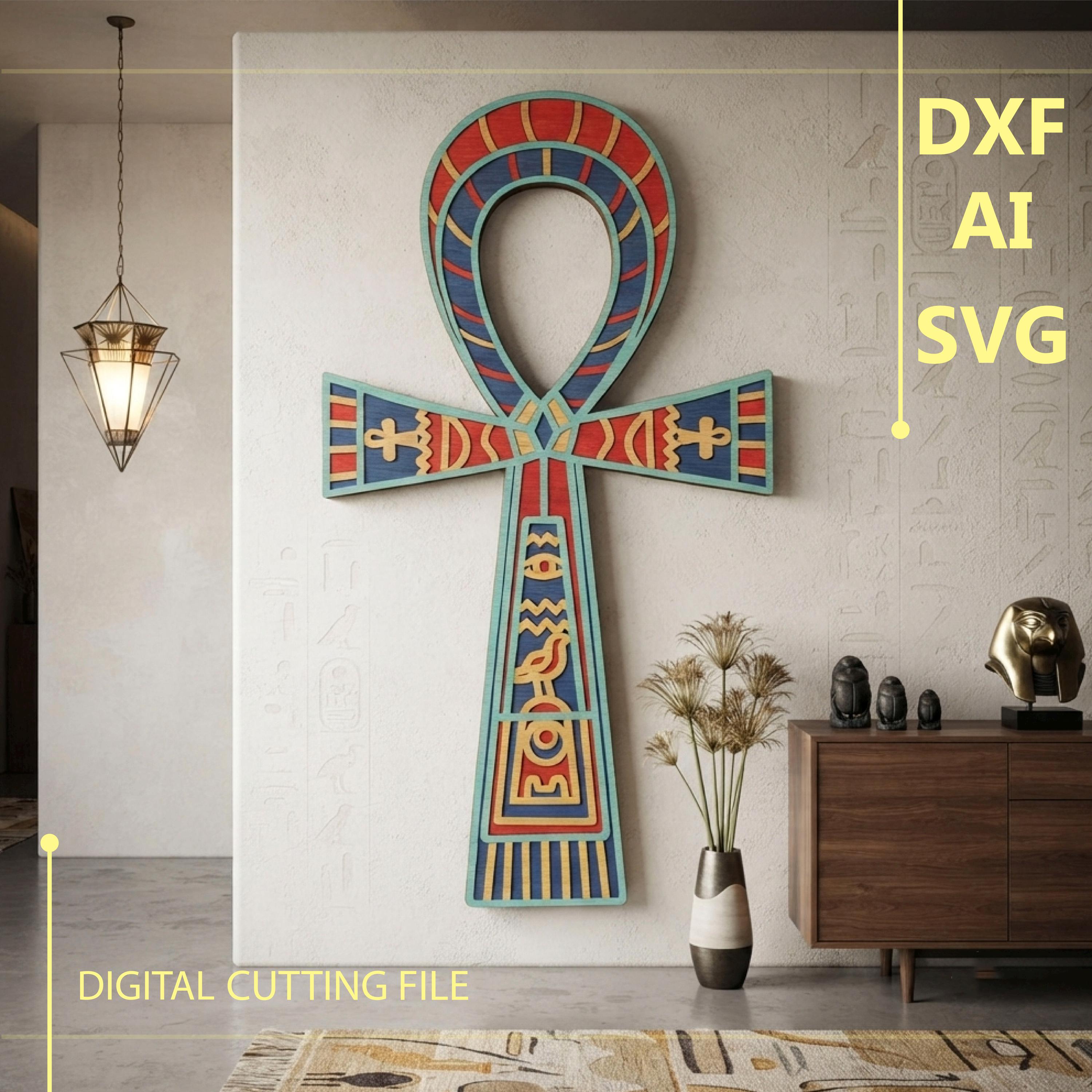 Egyptian Ankh Multilayer SVG. CNC. Cricut. Paper Cutting. Laser