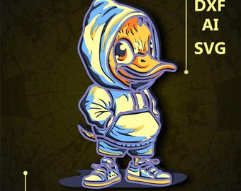 Duck Multilayer SVG. CNC. Cricut. Paper cutting. Laser cut file. 3D layer. Glowforge.