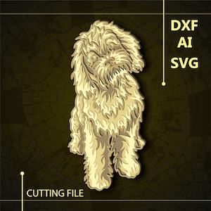 Cockapoo Dog Multilayer SVG/ Cockapoo Dog CNC file / Cricut file / Cutting file svg/ Paper cut/ Laser cut file/ 3D layer