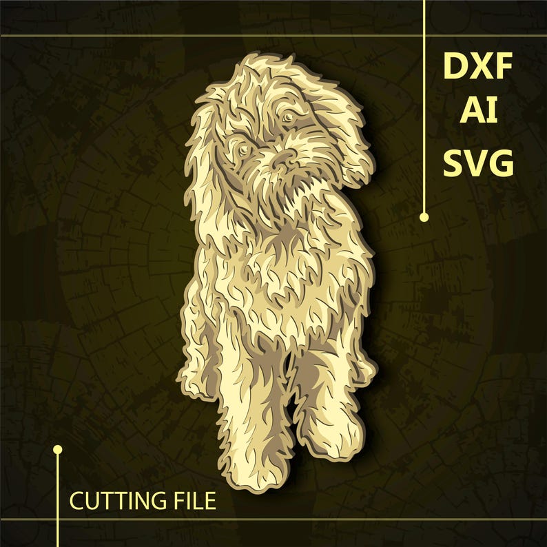 Cockapoo Dog Multilayer SVG. CNC. Cricut. Paper Cutting. Laser Cut File ...