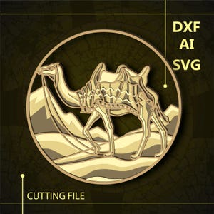 Cammello Multistrato SVG/ Cammello CNC/ Multistrato SVG/ File di taglio SVG/ Carta tagliata/ Multistrato SVG/