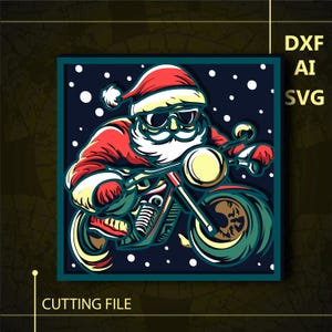 Santa Multilayer SVG/ Santa CNC file/ Cricut file / Cutting file svg/ Paper cut/ Laser cut file/ 3D layer