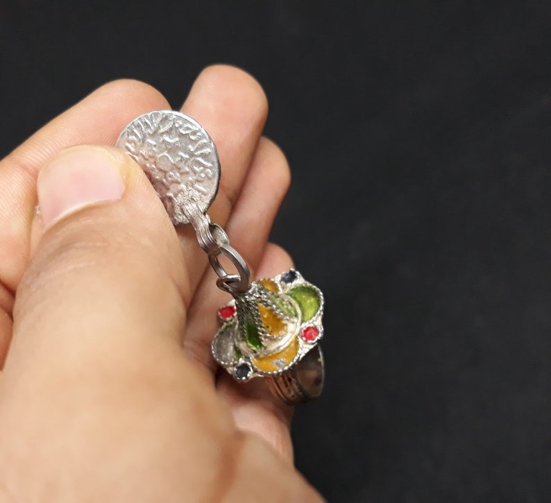 Berber Jewelry Antique Silver Berber Ring from Morocco with Vintage coin Bank Tuareg African Ring Tribal Silver ring Berber Ring Rare Coin