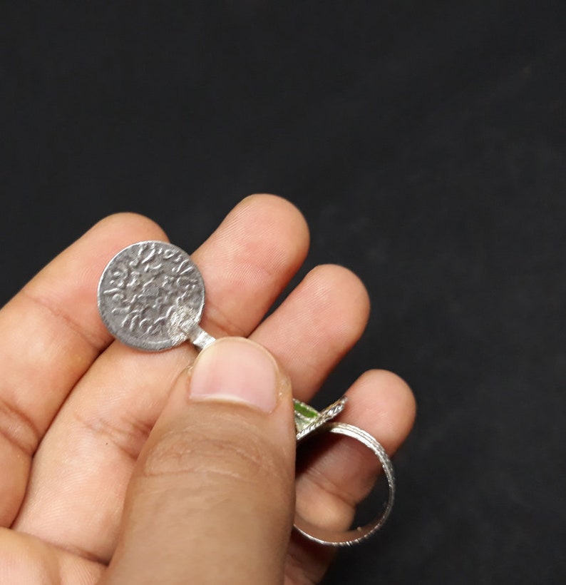 Berber Jewelry Antique Silver Berber Ring from Morocco with Vintage coin Bank Tuareg African Ring Tribal Silver ring Berber Ring Rare Coin