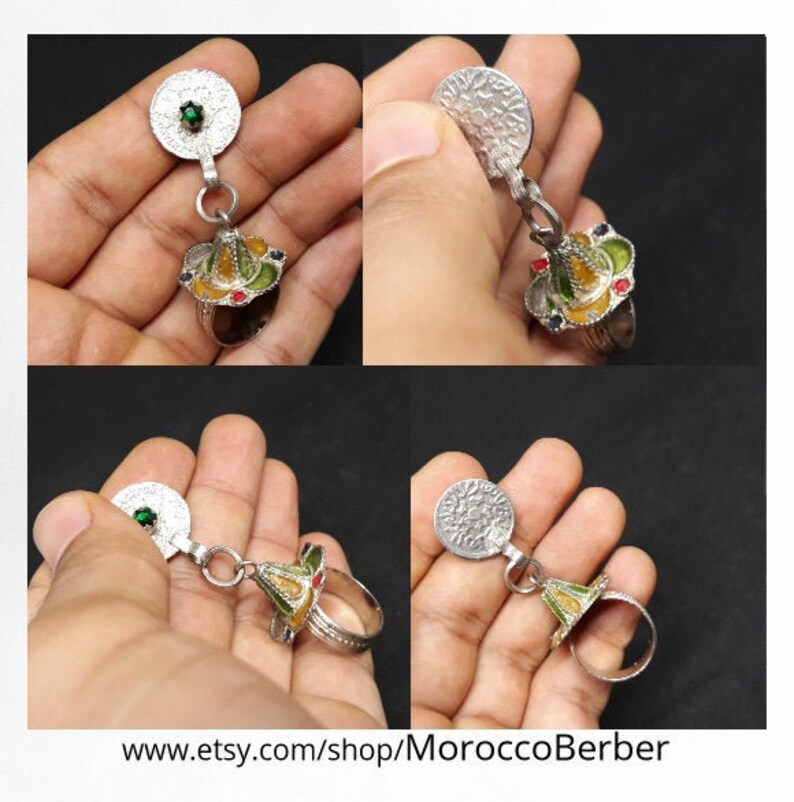Berber Jewelry Antique Silver Berber Ring from Morocco with Vintage coin Bank Tuareg African Ring Tribal Silver ring Berber Ring Rare Coin