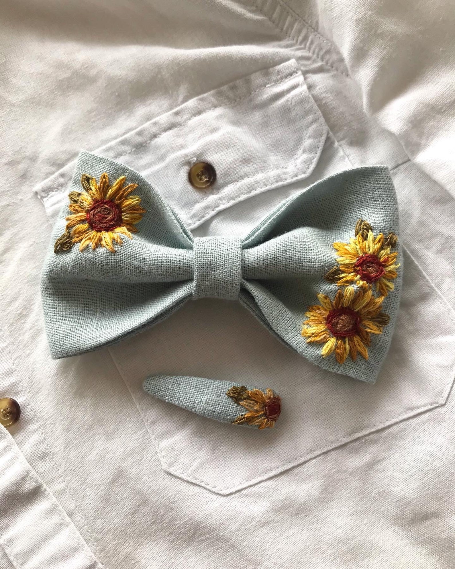 Embroidered bows floral bow custom bow baby bow bow headband  etsy Embroidered bows floral bow custom bow baby bow bow headband  etsy