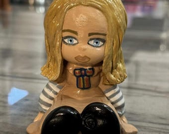 Precious Moments Figurine Altered Into AI Doll M3gan From The Movie M3gan