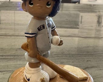 NY Yankee Derek Jeter “2” wearing away uniform altered from a precious moment figurine