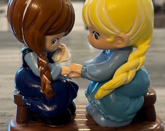 Disney’s Frozen Elsa & Anna altered from a Precious Moments figurine