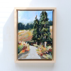 Colorado tree landscape painting Colorado tree landscape art pine tree art painting impressionistic pine tree green