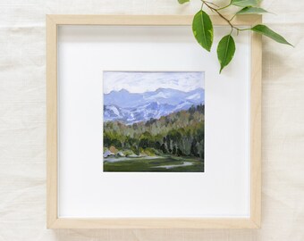 Tree Hill Art Print wall art giclee fine art print landscape small art of pine trees pine tree forest pine tree painting pine tree print