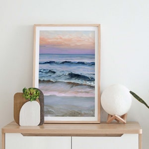 Perdido Beach Art Print ocean oceanscape seascape Alabama beach art purple beach art print beach house decor beach home art Gulf Shores gift image 2