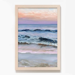 Perdido Beach Art Print ocean oceanscape seascape Alabama beach art purple beach art print beach house decor beach home art Gulf Shores gift image 1