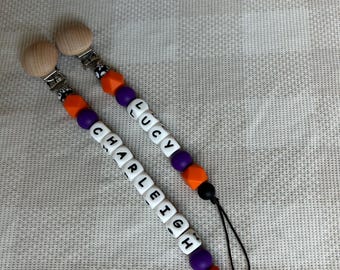 Halloween custom pacifier clips
