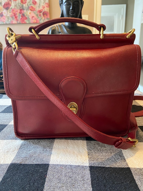 Coach Vintage EUC Red Willis Bag Style #9927