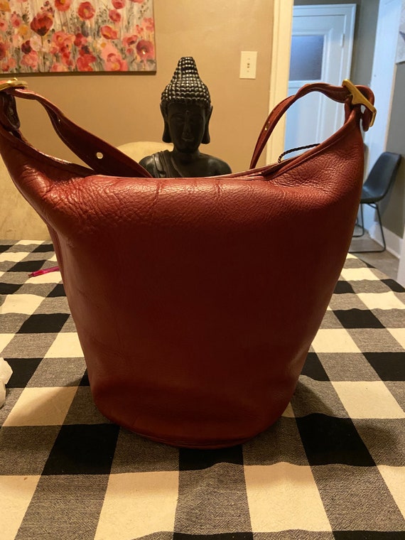 Coach Vintage EUC Red Duffle/Feedsack Style #9085.