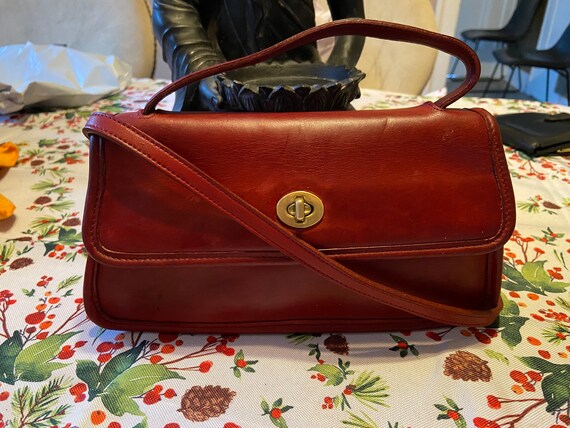Coach Vintage Red Geometric Clutch or Crossbody St
