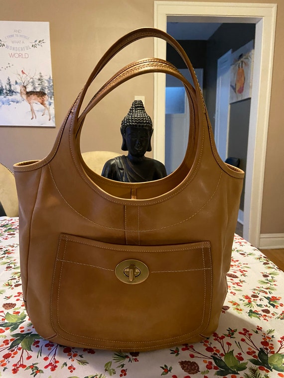 Coach Vintage EUC Camel Ergo Tote Style# 10744