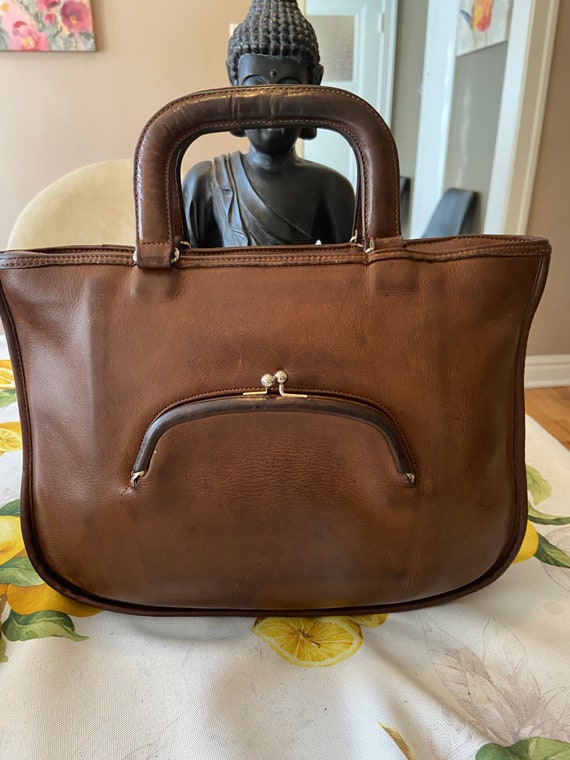 Coach Vintage EUC Bonnie Cashin Kisslock Brown Wat