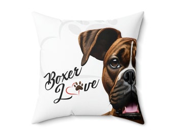 Boxer Dog Pillow Puppy Pillow Boxer Love Boxer Family Boxer Puppy Lover Dog Lover Gift Dad Mom Gift Home Decor