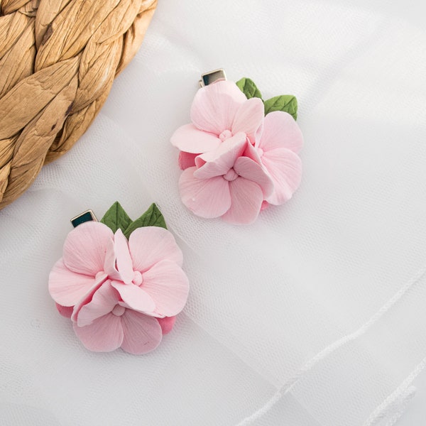 Pink Hair Flower Etsy