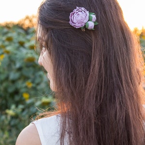 Rosa peony Haarspange - weinrote peony haarspange - Hochzeit Haarschmuck - Blush Blumen Braut Haarschmuck