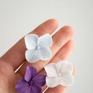 Purple hydrangea hair pins wedding small purple floral for hair violet flower hair piece Bridesmaid floral headpiece bridal accessories image 9