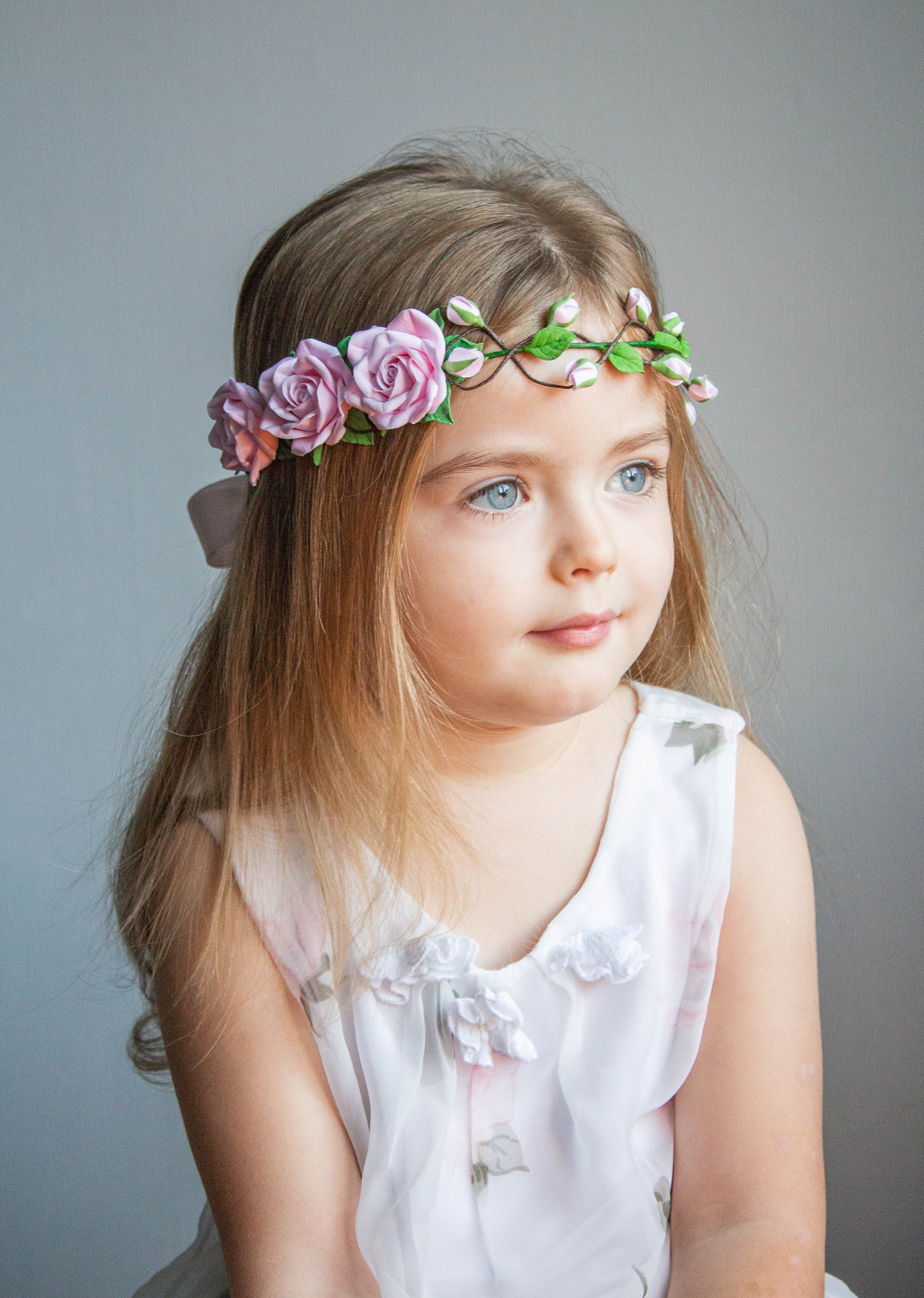 Pink Hair Wreath With Small Roses. Flower Crown a Hairstyle - Etsy Pink Hair Wreath With Small Roses. Flower Crown a Hairstyle - Etsy