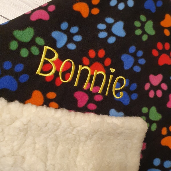 Personalised Pet Blanket, Dog Blanket, Puppy Blanket, Dog Bed, Fleece Blanket, Kitten Blanket, Throw, Fleece, Cat, Kitten, Cat Blanket