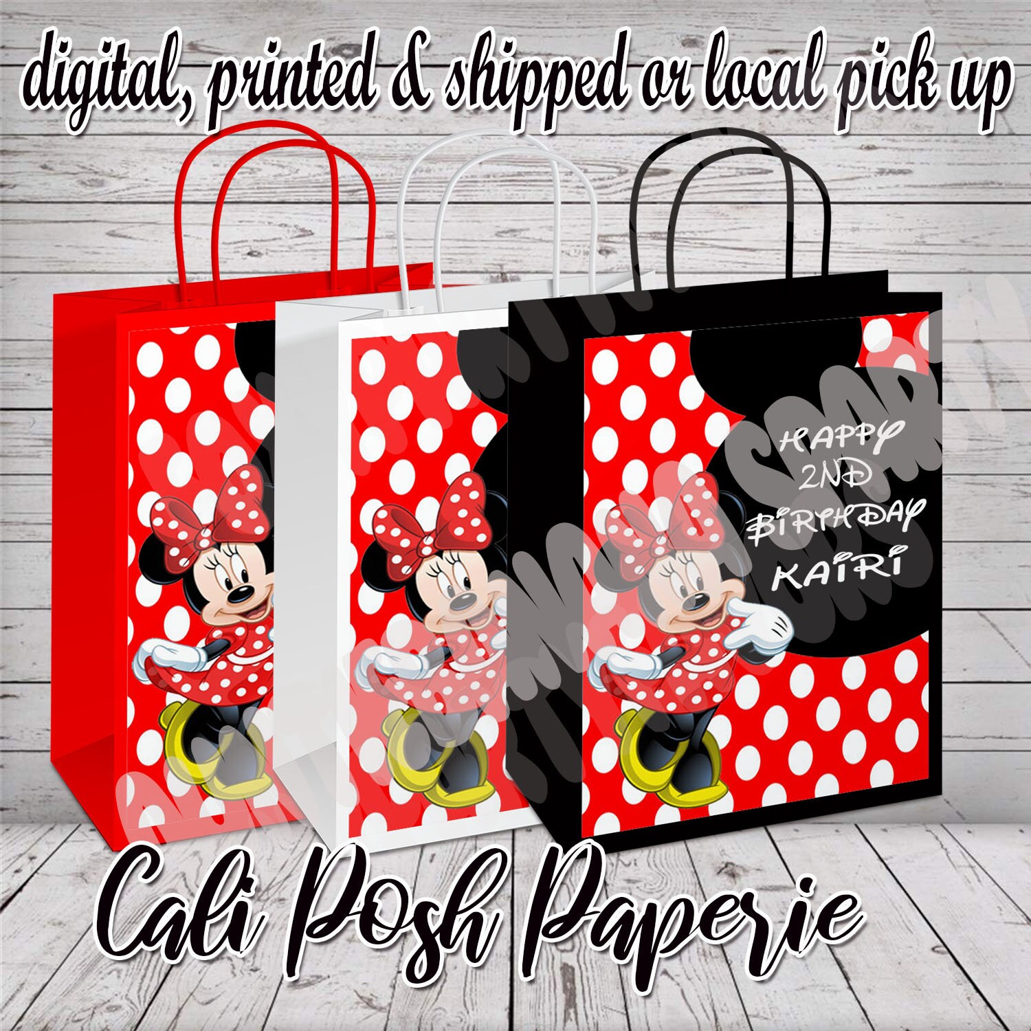 Minnie Mouse Water Bottle Labels - Minnie Mouse Birthday – Cute Pixels Shop