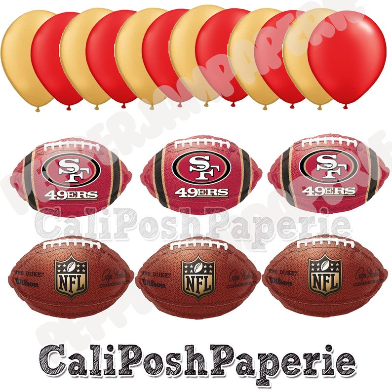 SUPER BOWL 2025 58, LVIII San Francisco 49ers Football Balloon Bouquet