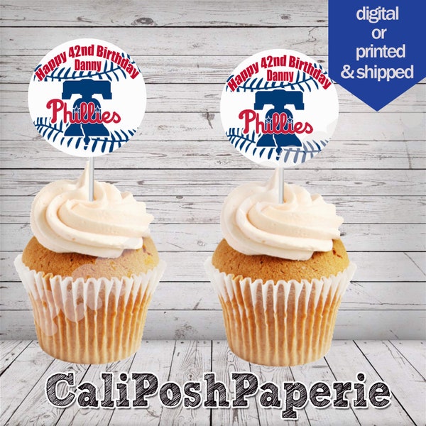 Baseball Cupcake Toppers Etsy