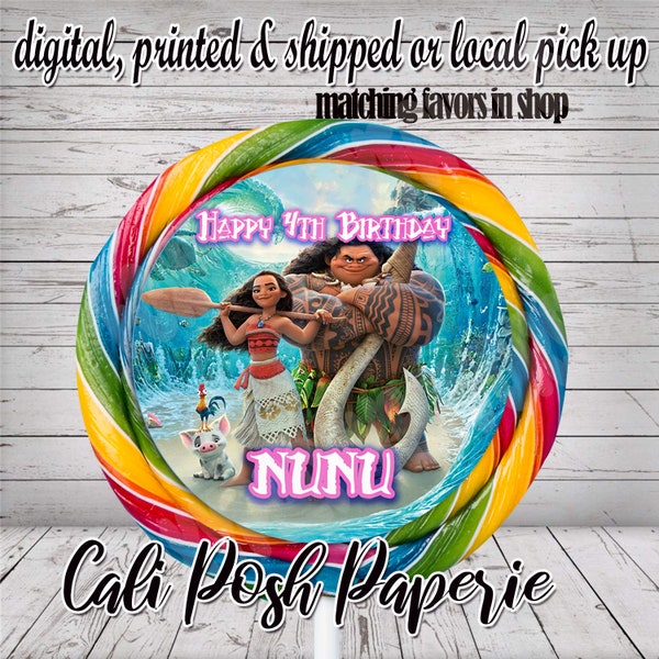 Moana Party Favors - Etsy