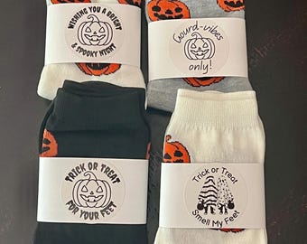 Jack-o-Lantern Pumpkin Socks: Halloween Gifts, Fun Pumpkin Novelty Socks, Socks Unisex