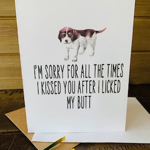 From The Dog Sorry Card - Dog Cards - Doggie Kisses - Sorry Cards From the Pup